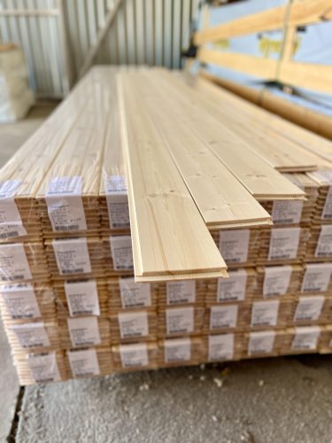 13x120 Borovi lambéria mikrofózolt U profil, "B" minőség (hosszában toldható)